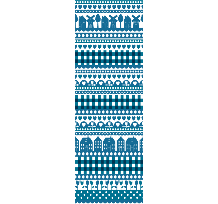 papel de parede outras cidades e países Delft azul - TenStickers