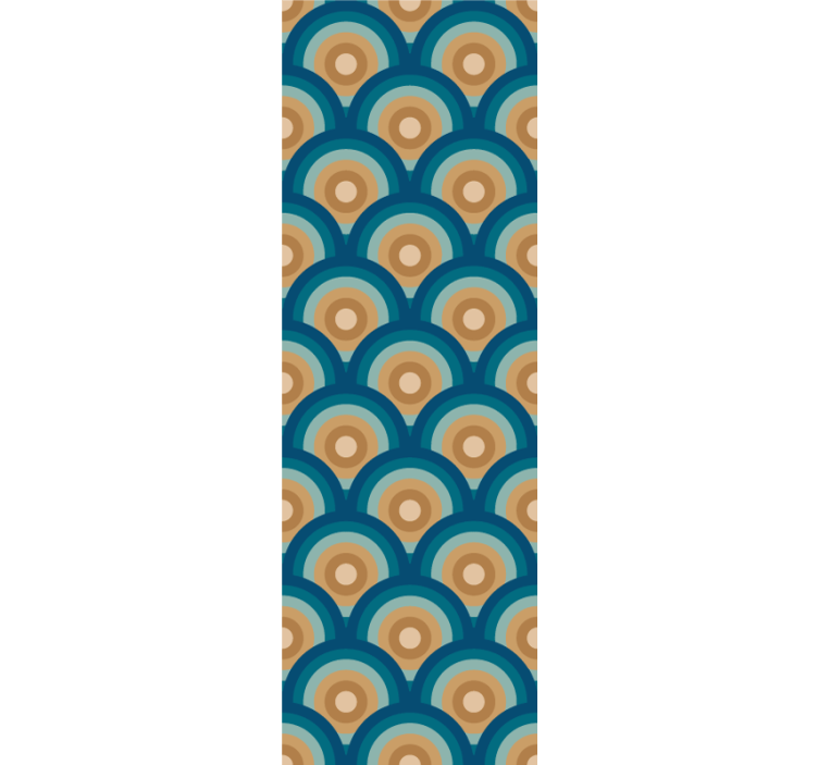 papel de parede outros vintage Círculos dos anos 60 - TenStickers