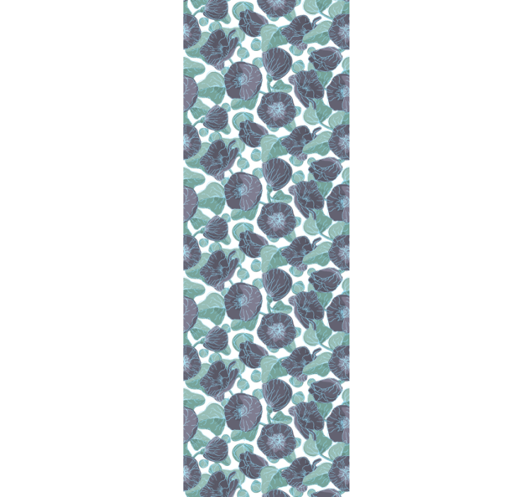 papel parede flores Flores de malva - TenStickers