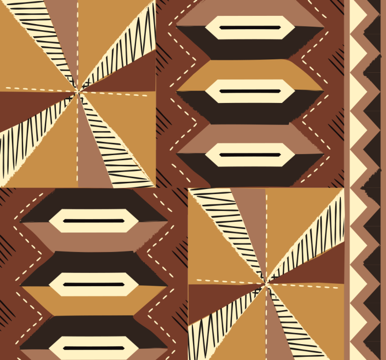 papel de parede quarto de casal padrão tribal africano - TenStickers