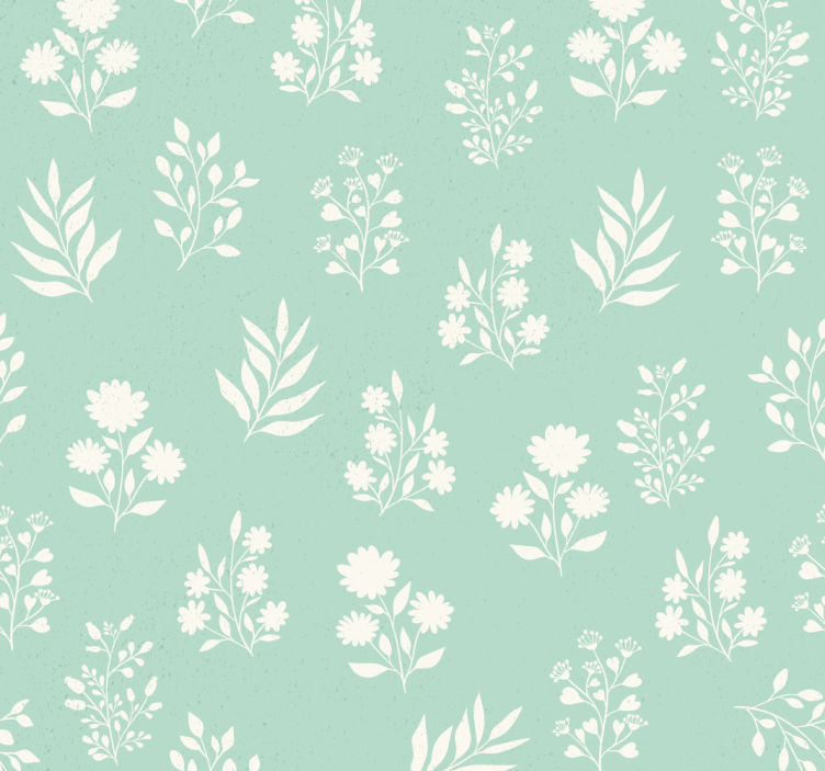 papel de parede quarto de casal padrão de flores pequenas - TenStickers