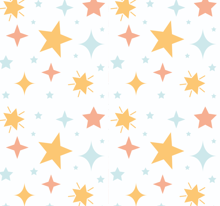 Papel de parede estrelas padrão estrelado - TenStickers