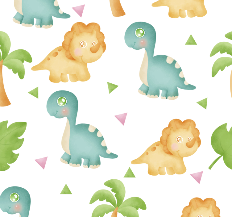 Papel de parede dinossauros brincadeira de dinossauro - TenStickers