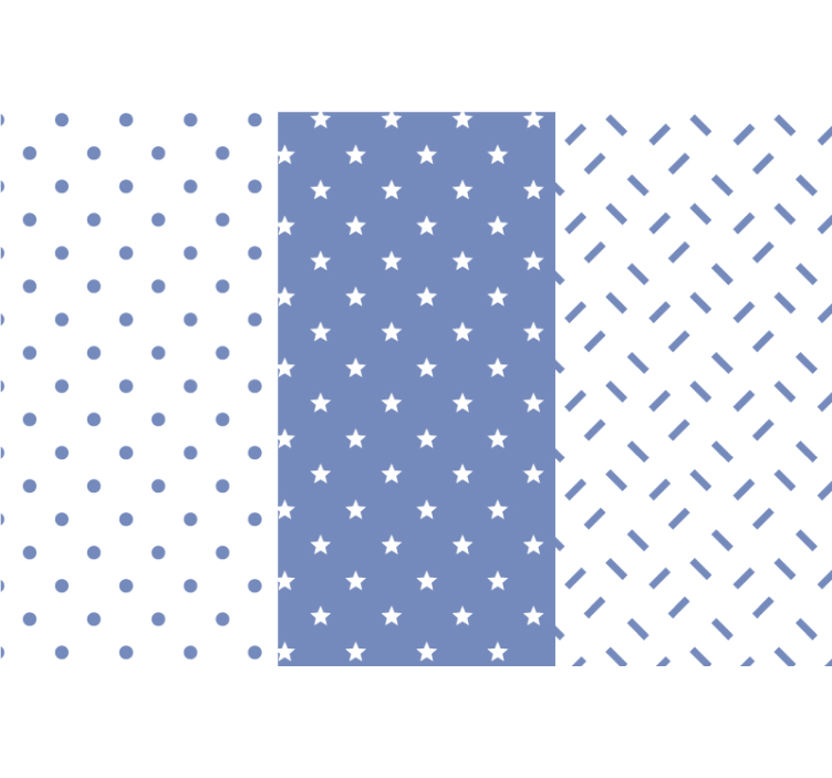 papel de parede estrelas Azul e Branco - TenStickers