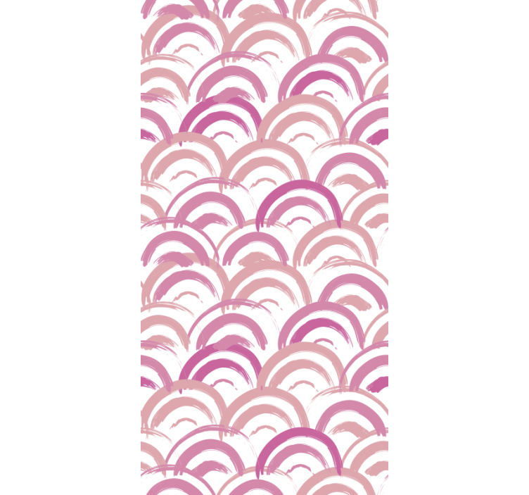 Papel parede formas geométricas Escamas Rosa - TenStickers