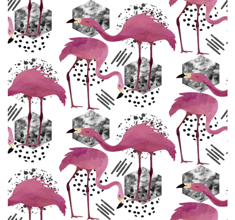 Papel de parede animal flamingos vintage - TenStickers