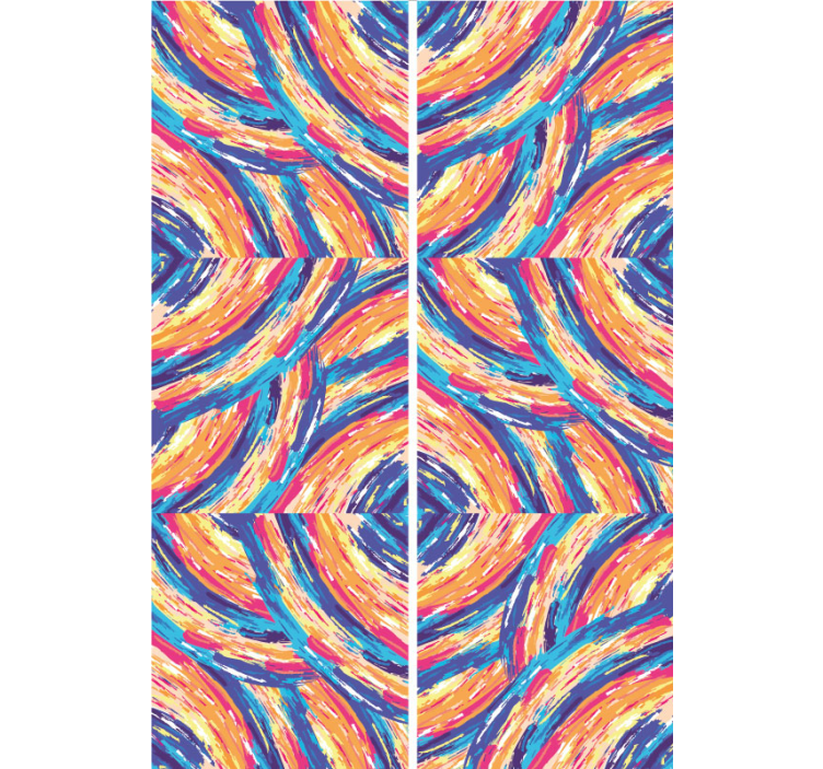 Papel de parede abstrato Pinceladas coloridas - TenStickers