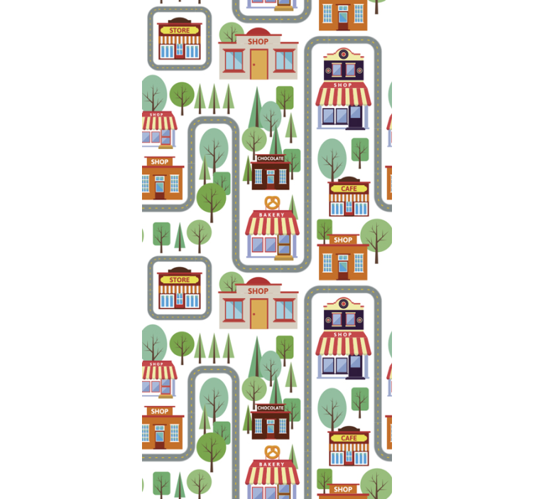 Papel de parede infantil Pela vila - TenStickers