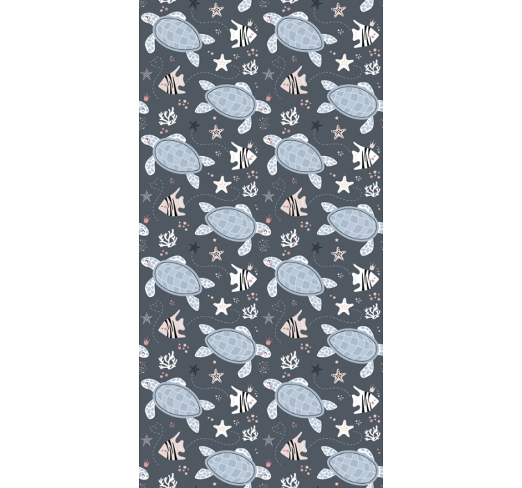 Papel parede de animais Tartarugas e peixes no mar - TenStickers