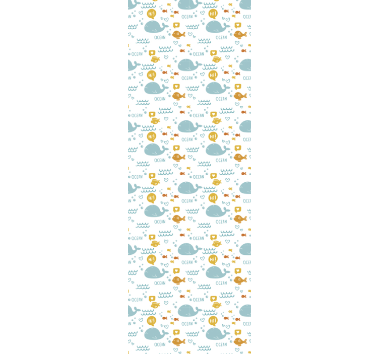 papel de parede animais baleias oceânicas fofas - TenStickers