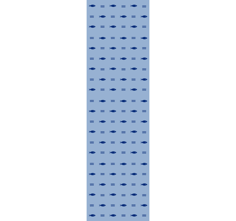 Papel de parede peixes padrão azul subaquático - TenStickers