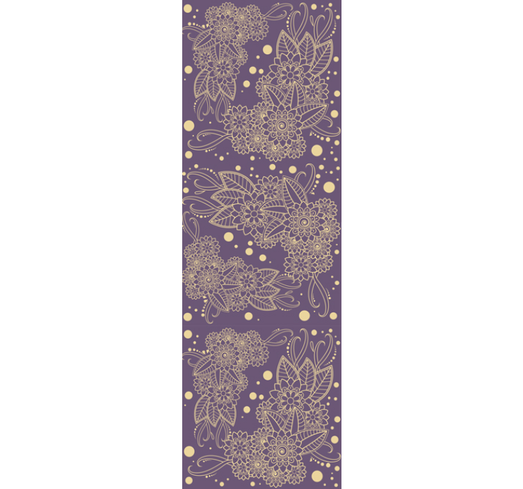 papel de parede ornamental Canto paisley floral - TenStickers
