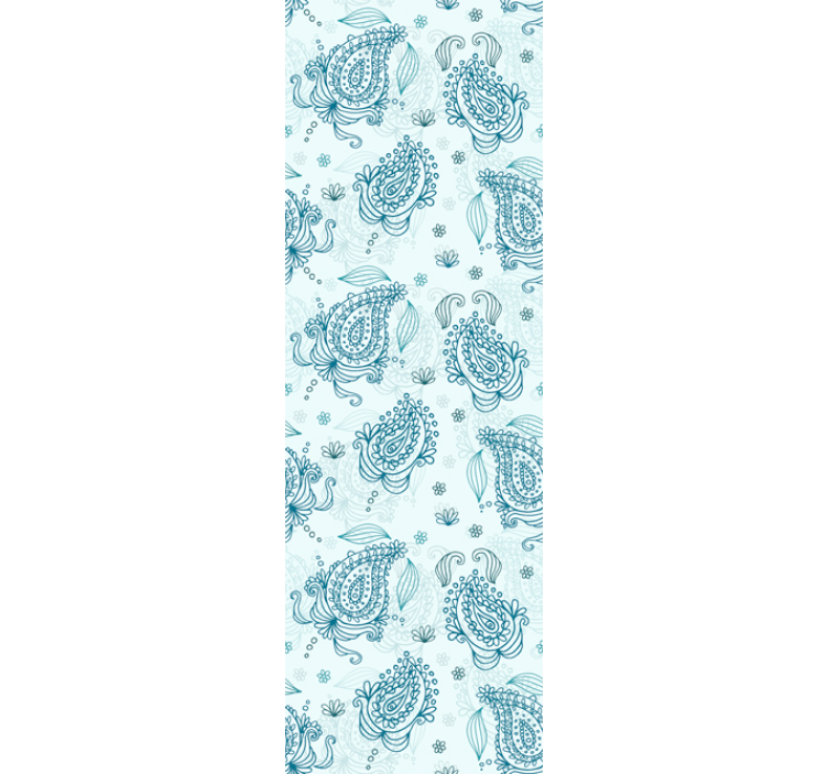 papel de parede ornamental Paisley floral - TenStickers