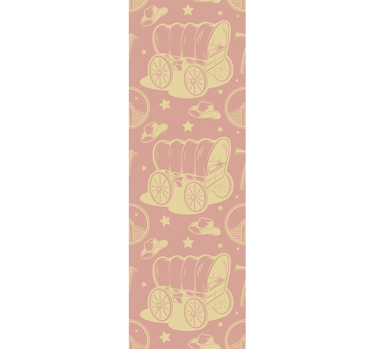 papel de parede para quarto Vagão de cowboy - TenStickers
