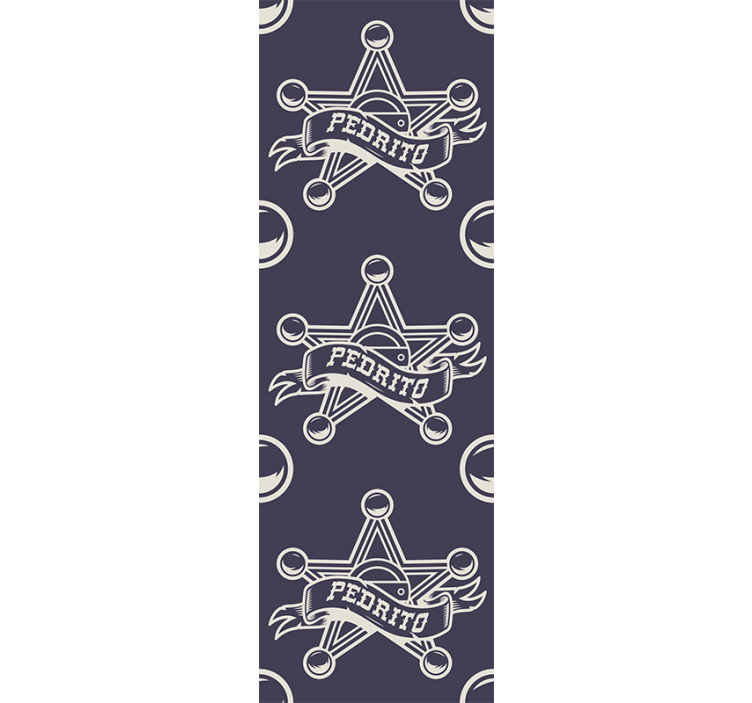 papel de parede outros vintage design de emblema de estrela - TenStickers