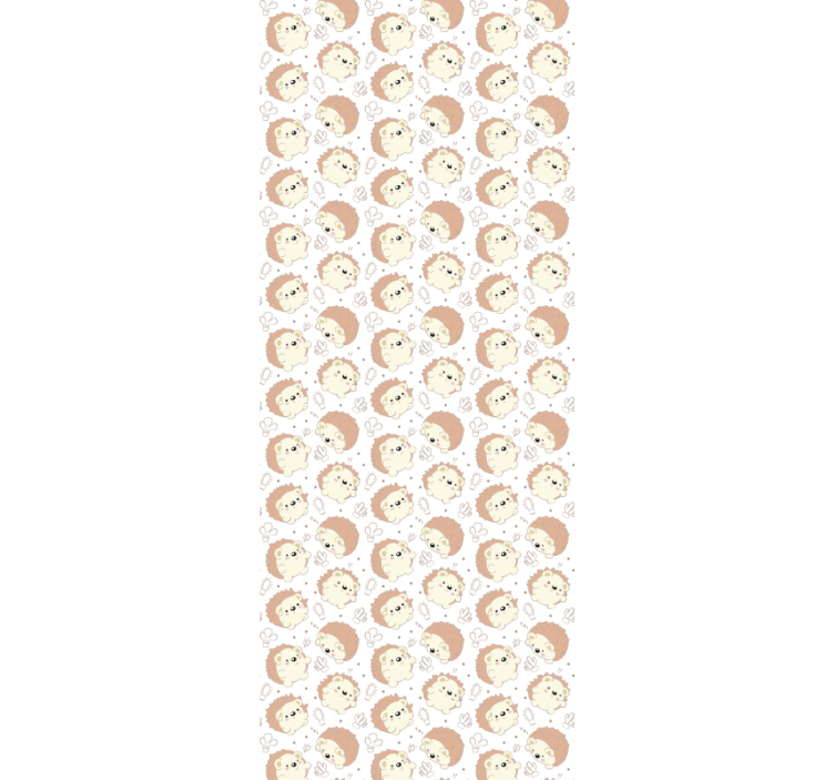 Papel de parede padrão de porco-espinho - TenStickers