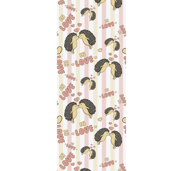 Papel de parede de porco-espinho apaixonado - TenStickers