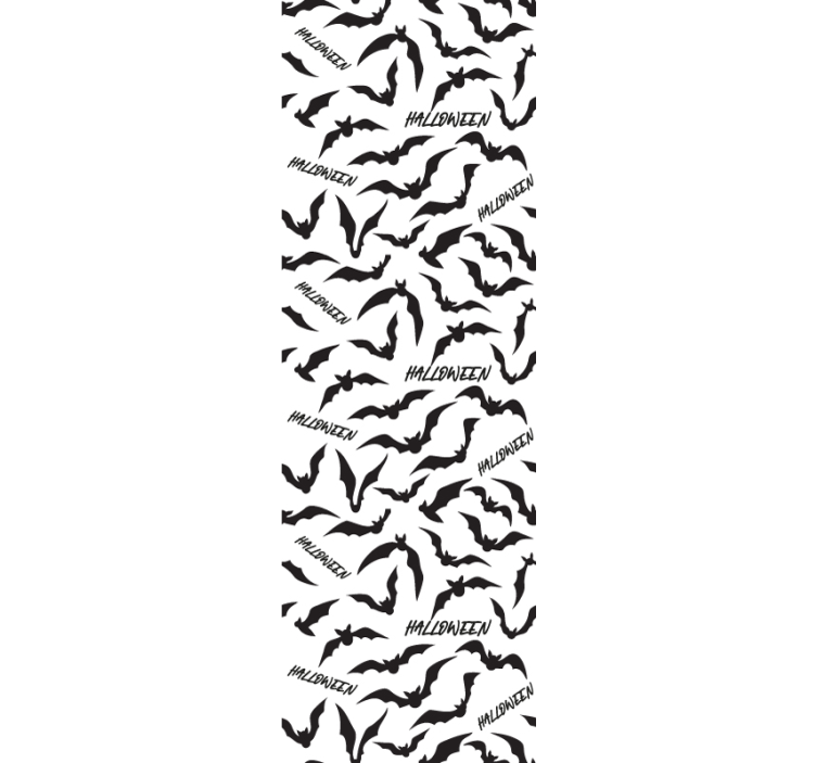 Papel de parede halloween morcegos e texto - TenStickers