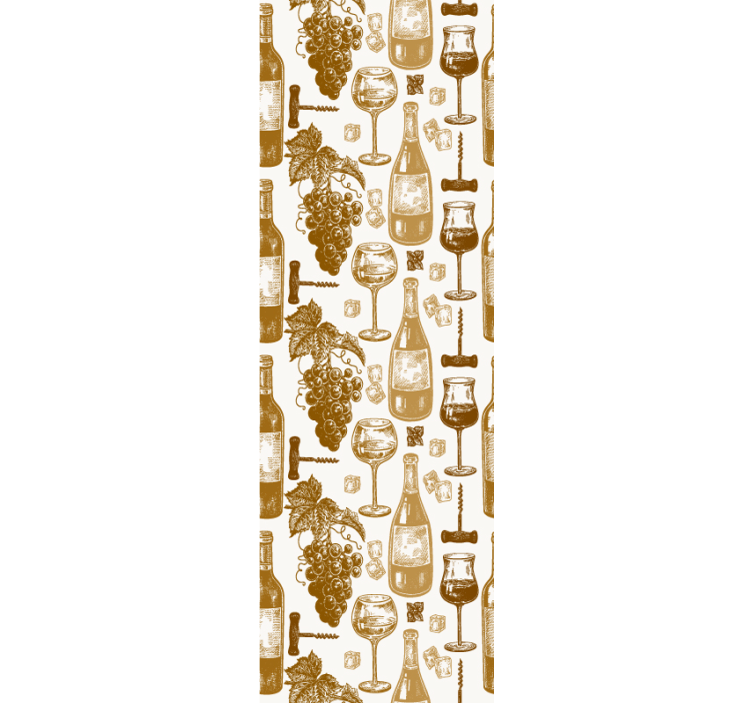 papel de parede para cozinha Garrafas de vinho - TenStickers