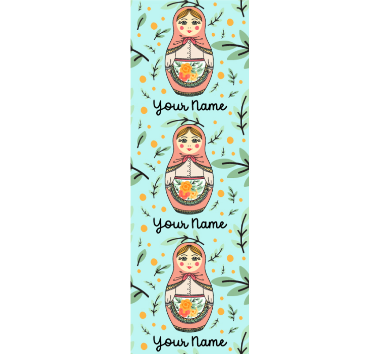 Papel de parede personalizável bonecas matryoshka fofas - TenStickers