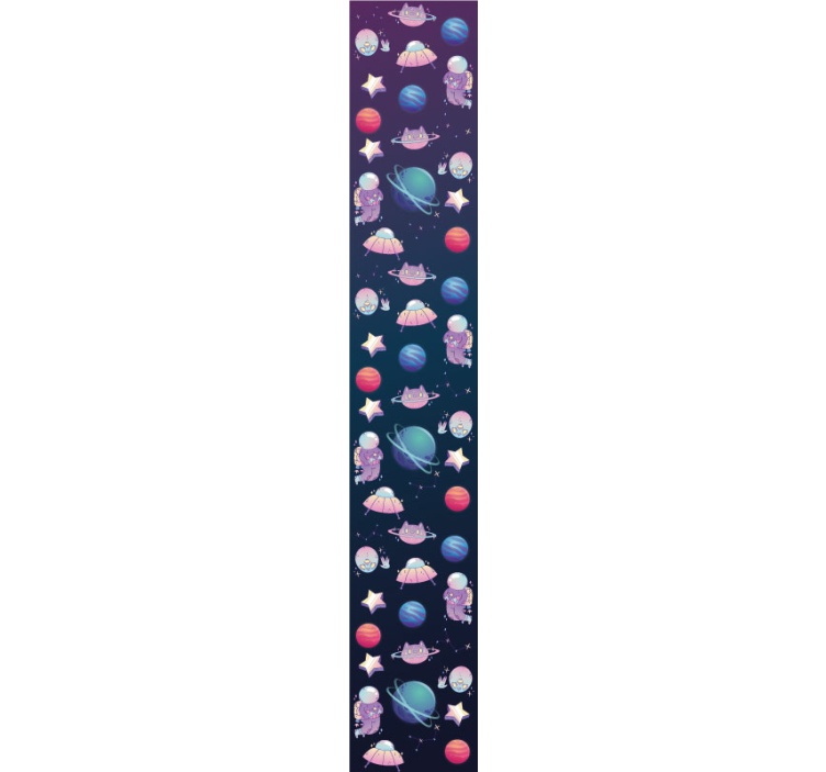 papel de parede infantil Planetas conectados - TenStickers