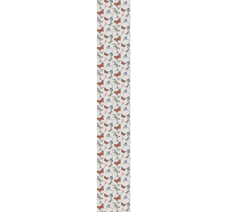 papel de parede floral Borboleta e libélula - TenStickers