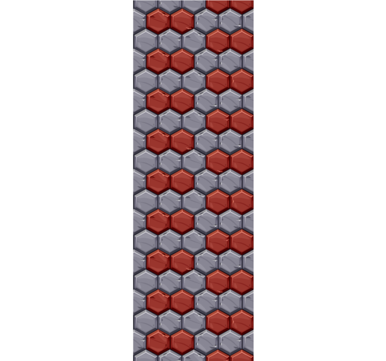 papel de parede formas geométricas harmonia hexagonal - TenStickers