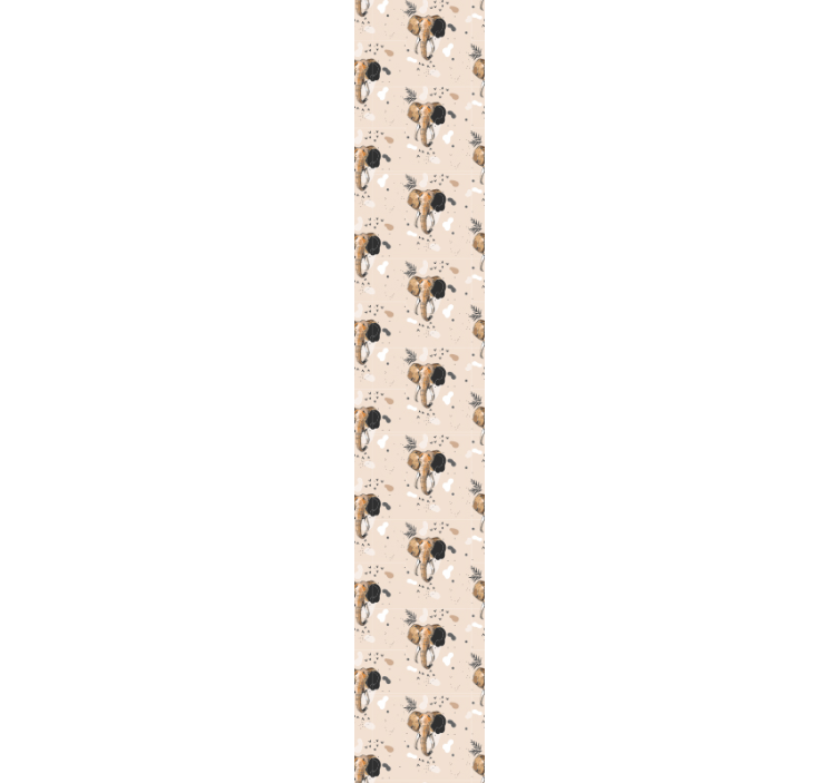 papel de parede infantil Elefantes ornamentais realistas - TenStickers