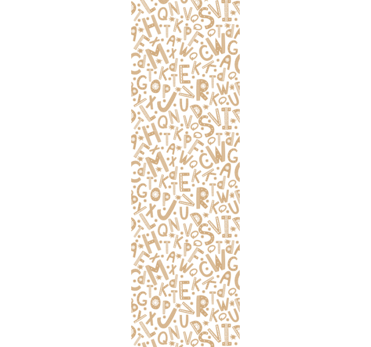 papel de parede infantil Alfabetos bege em branco - TenStickers