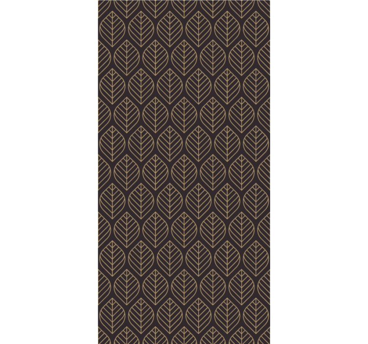 Papel de parede folhas padrão de folha elegante - TenStickers