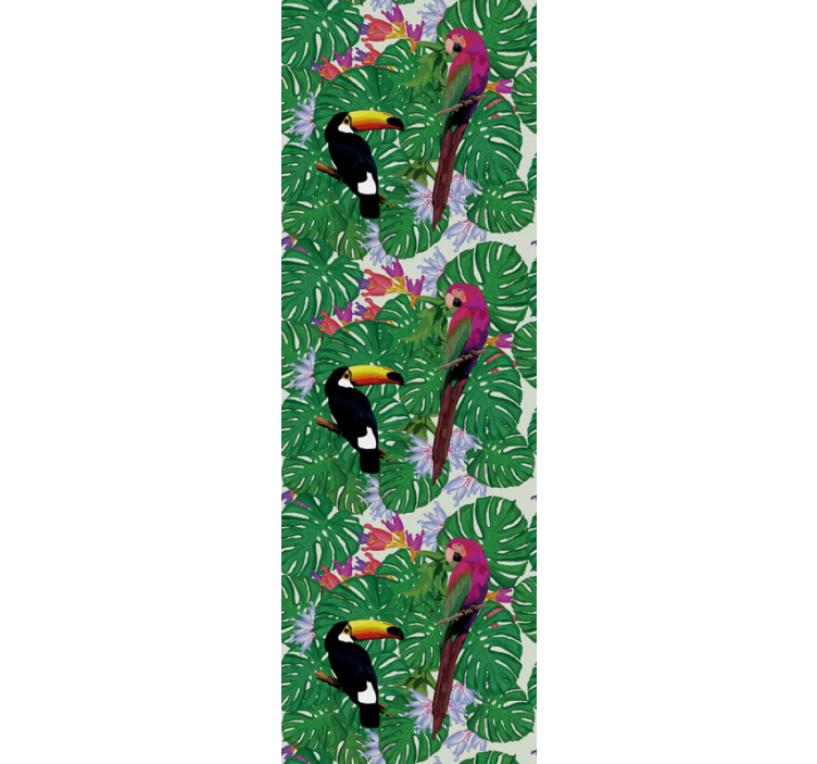 Papel de parede pássaros conjunto de pássaros tropicais - TenStickers