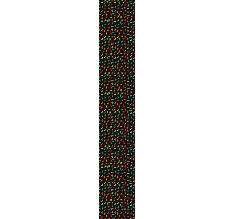 papel de parede moderno Tetris preto moderno - TenStickers