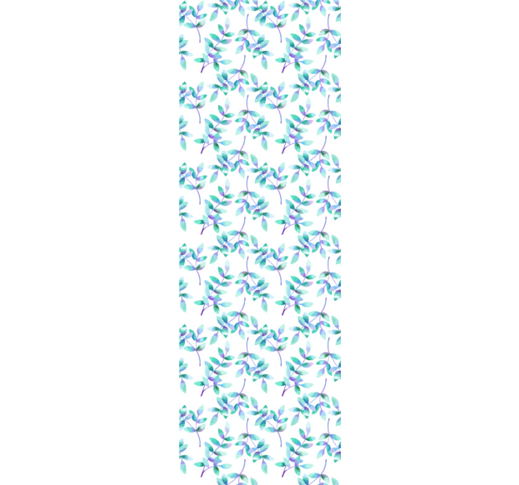 papel de parede floral Flores em ramos claros azuis - TenStickers