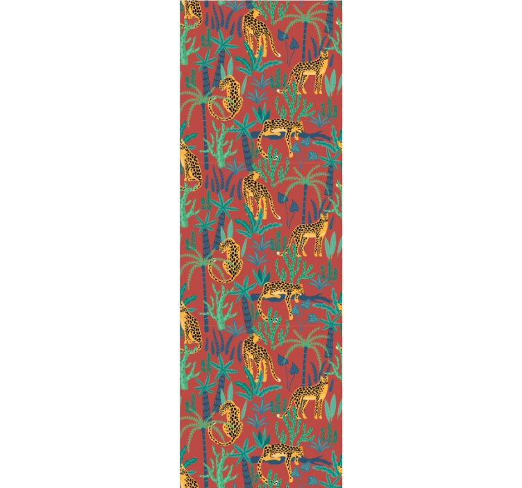 papel de parede animais cena de selva tropical - TenStickers