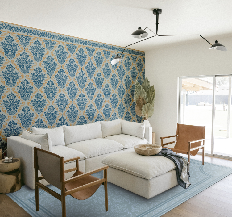 papel de parede barroco design elegante e floreado - TenStickers