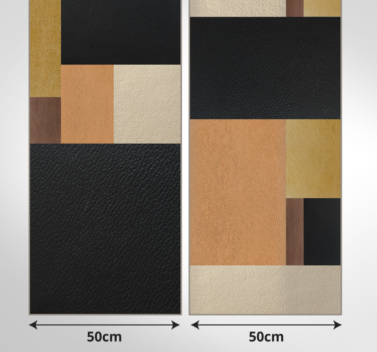 papel de parede abstracto Mosaico de Couro - TenStickers