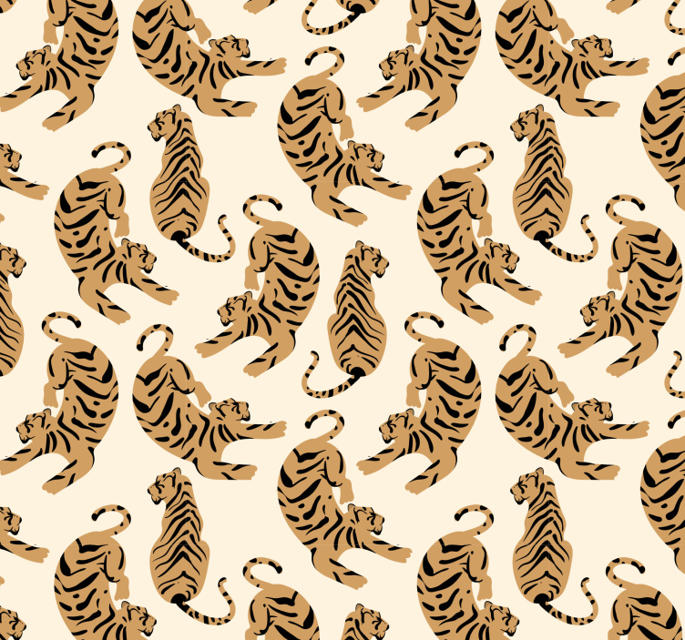 Papel de parede infantil de tigre - TenStickers