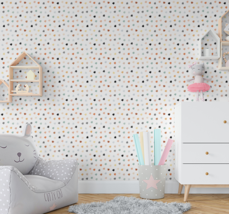 Papel de parede para sala estrelas Coroado - TenStickers