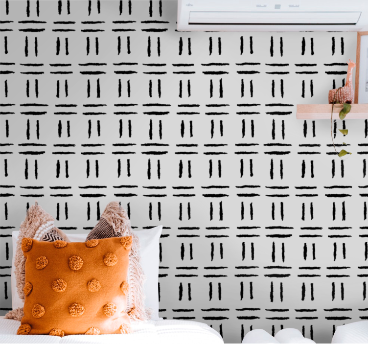 Papel de parede nórdicos configuração de linha geométrica - TenStickers