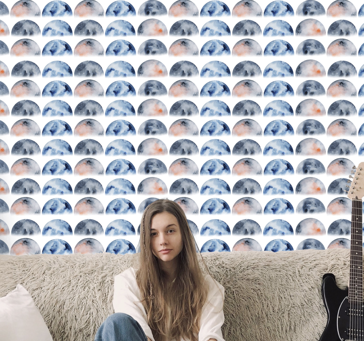 Papel de parede estrelas crescente celestial - TenStickers