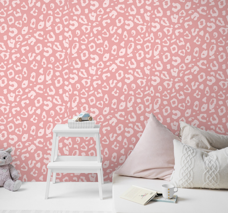 papel de parede leopardos padrão animal abstrato - TenStickers