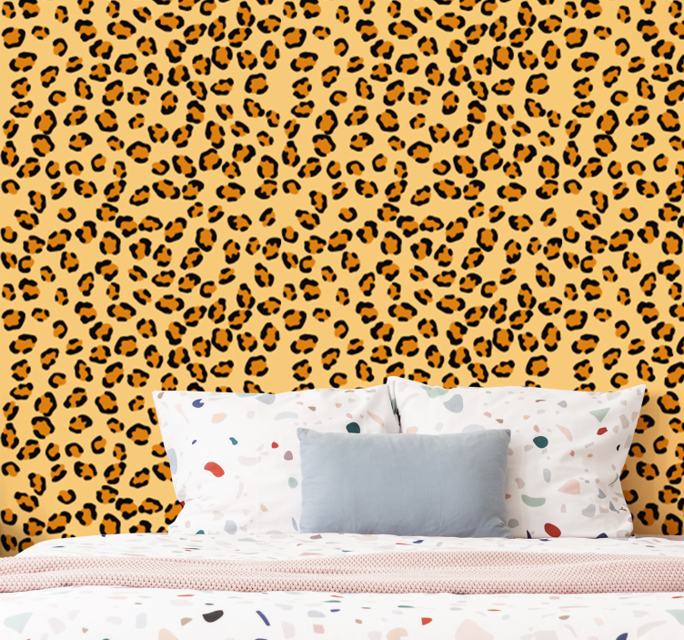 papel de parede de animais Estampa de leopardo - TenStickers