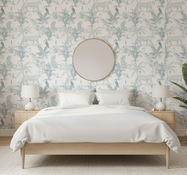 Papel de parede animais exuberantes tropicais - TenStickers