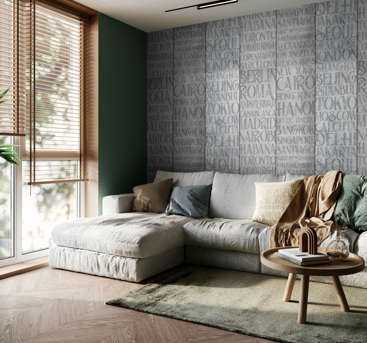 papel de parede betão Cidades de concreto - TenStickers