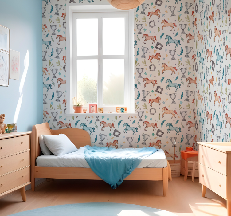 Papel de parede cavalos ambiente equestre - TenStickers