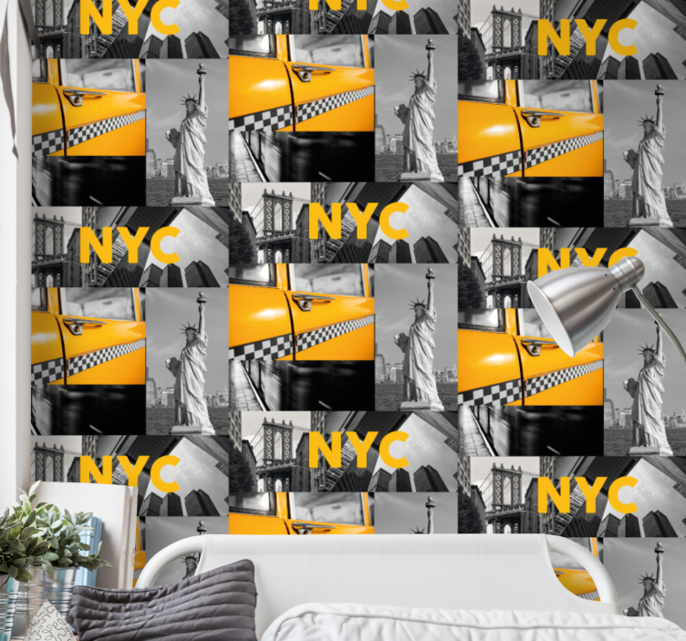 Papel de parede cidades e países colagem urbana - TenStickers