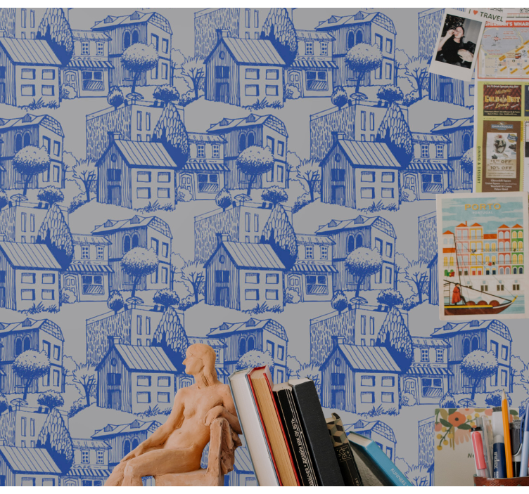 Papel de parede cidades e países ilustração de esboço urbano - TenStickers