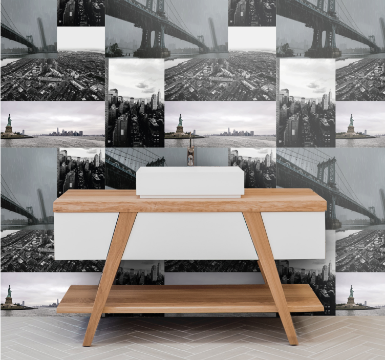 Papel de parede cidades e países montagem metropolitana - TenStickers