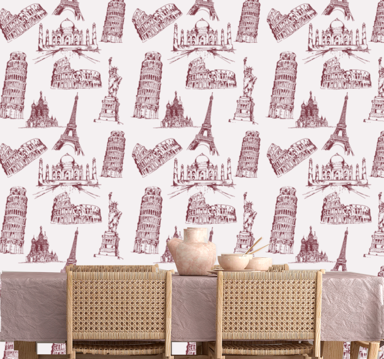 Papel de parede cidades e países monumentos icônicos - TenStickers