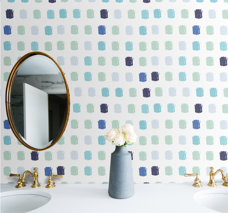 Papel de parede círculos e bolinhas pontos de pincelada - TenStickers